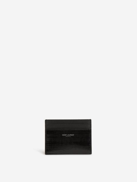 SAINT LAURENT LOGO LEATHER CARD HOLDER