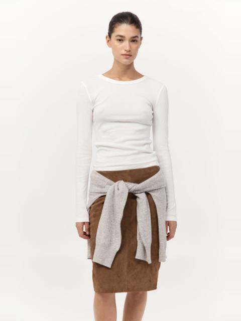 ST. AGNI Organic Cotton Long Sleeve Top - White