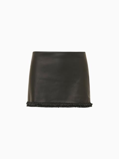 LoveShackFancy Noala Faux Leather Mini Skirt