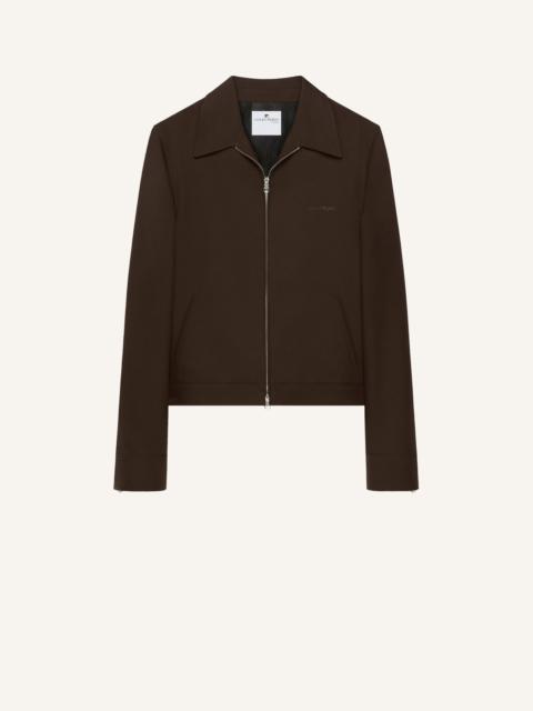 courrèges EMBROIDERED ZIPPED TWILL JACKET