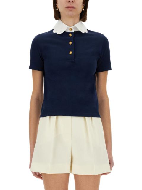 Valentino Women Embroidered Cotton Sweatshirt Polo Shirt