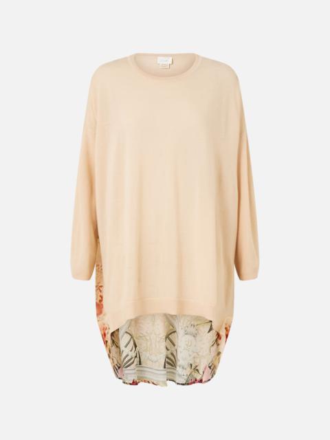 CAMILLA LONG SLEEVE JUMPER WITH PRINT BACK