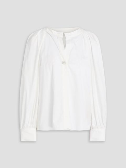 Sandro Pleated cotton-blend shirt