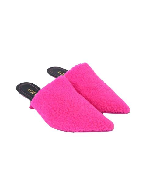 Loewe Loewe Women's Fleece Kitten-Heel Mule Pump (Authentic Pre-Loved)