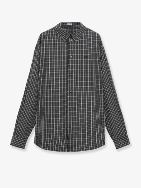 Loewe Loewe Technical Cotton Shirt Check Pattern Black