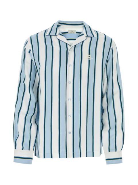 Etro Etro Men Embroidered Viscose Blend Shirt