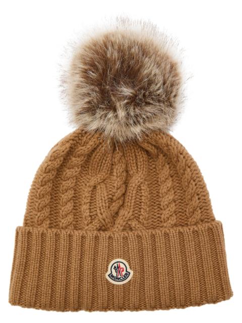 Moncler Moncler Ribbed Wool and Cashmere-blend Bobble hat