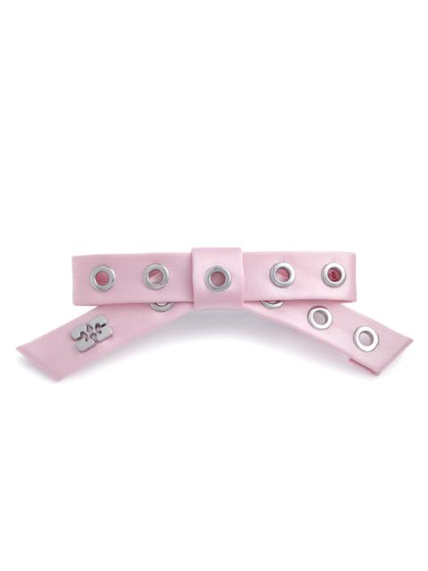 GANNI Ganni Bow Eyelet-embellished Satin Hair Clip