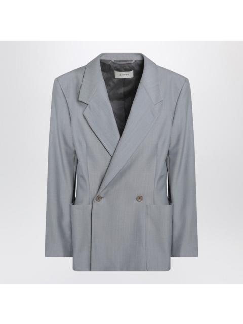 ジャケット LEMAIRE Grey melange double-breasted jacket Lemaire Grey Mélange Double-breasted Jacket in Blue | Lyst