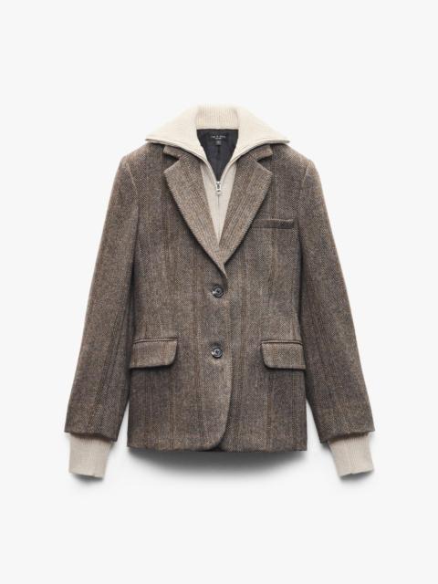 rag & bone Frank Mixed-Media Plaid Blazer