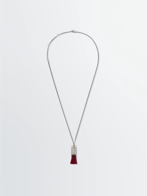 Lemaire NANO BRUSH NECKLACE IN BRASS AND HORSEHAIR