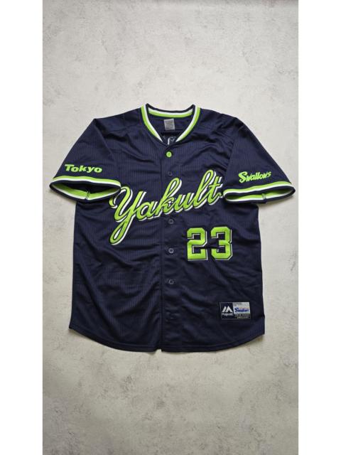 Other Designers Majestic - Tokyo Yakult Swallows Aoki Japanese Baseball Jersey