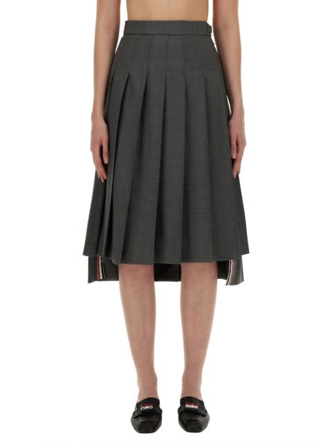 Thom Browne Women Pleated Midi Skirt