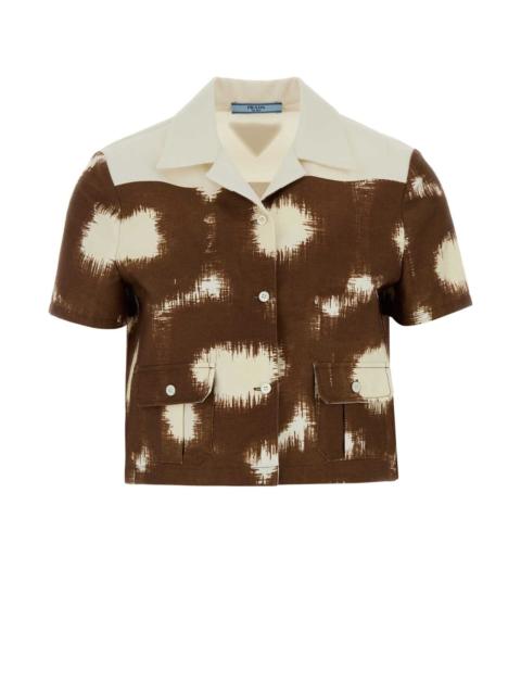 Prada Prada Women Printed Cotton Shirt