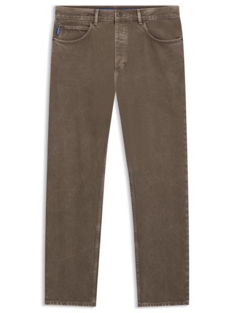 HUGO REGULAR-FIT JEANS IN WASHED DENIM