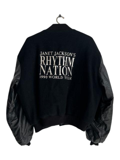 Other Designers Vintage - SUPER RARE Janet Jackson Rhythm Nation 1990 Tour Varsity Jkt