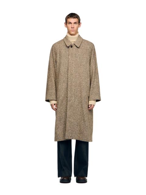 Sandro SANDRO Oversized wool coat in Brown at Nordstrom