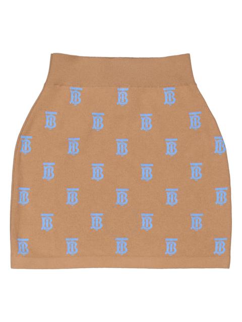 Burberry Burberry TB Monogram Jacquard Mini Skirt