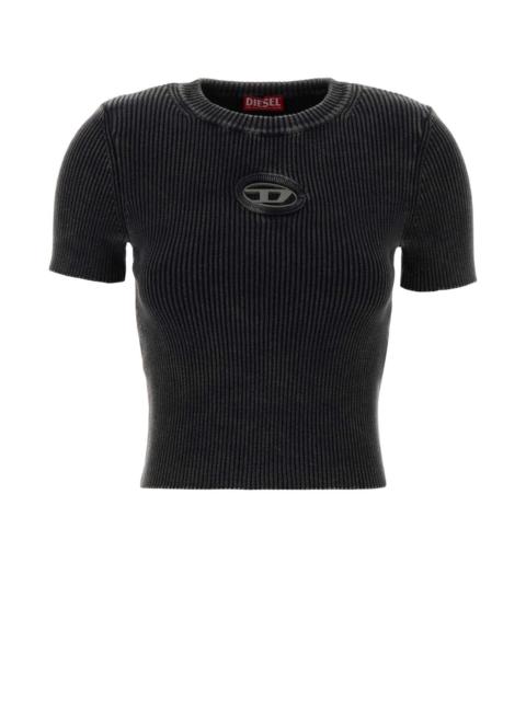 Diesel Diesel Women Slate Cotton M-Anchor T-Shirt