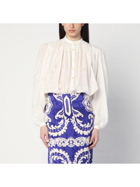 Etro ETRO White cotton and silk shirt