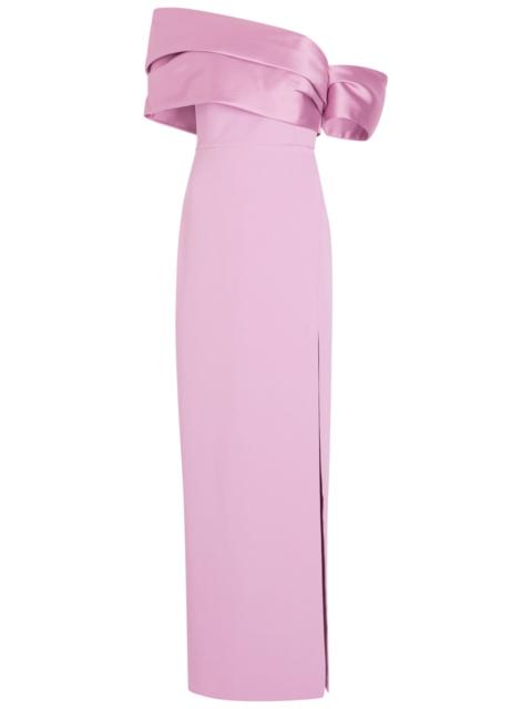 SOLACE LONDON Solace London Alexis Off-the-shoulder Crepe Maxi Dress