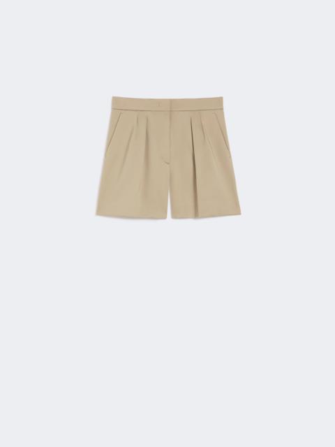 Max Mara Stretch cotton satin shorts - KAKI