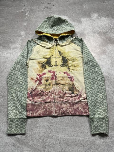 Other Designers If Six Was Nine - Vintage Japanese Buddha Torii Gate Overprinted Zip Hoodie