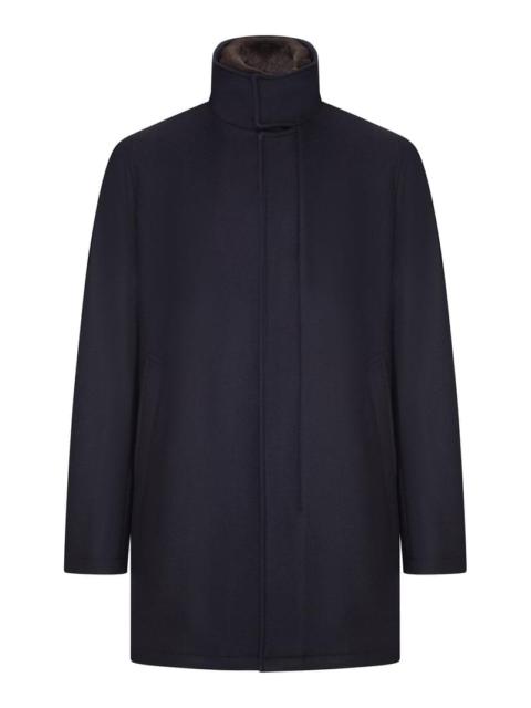 Herno Herno Men Coat With High Collar And Contrasting Interior