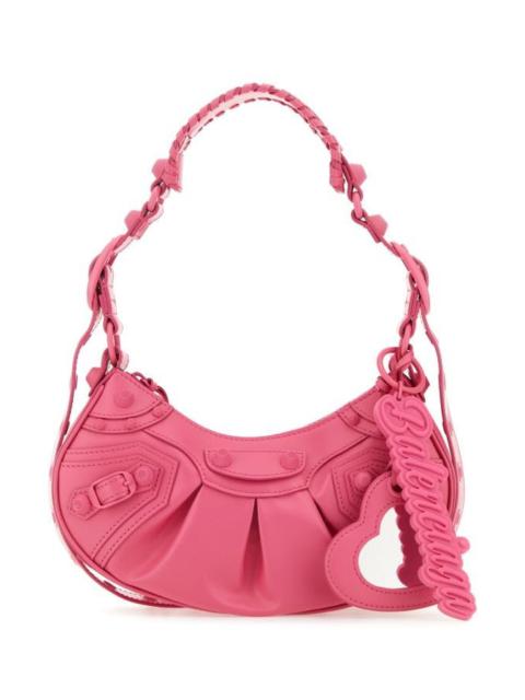 Balenciaga Woman Fuchsia Leather Le Cagole Xs Shoulder Bag