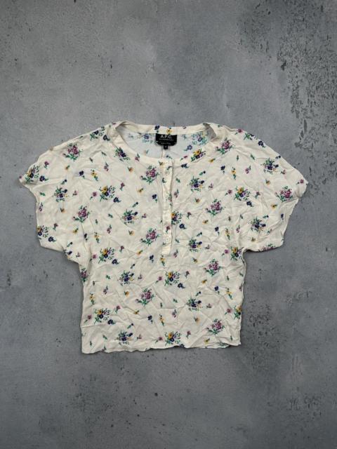 A.P.C. A.P.C. Paris Vintage Floral Viscos Blouse Ivory Short Sleeve