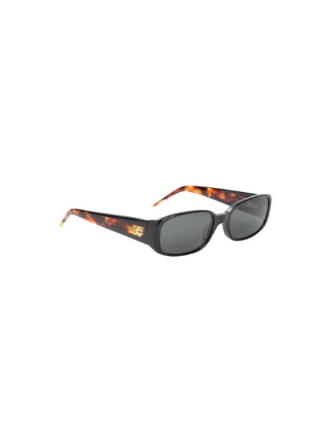 CASABLANCA Oval Stripe Acetate Sunglasses