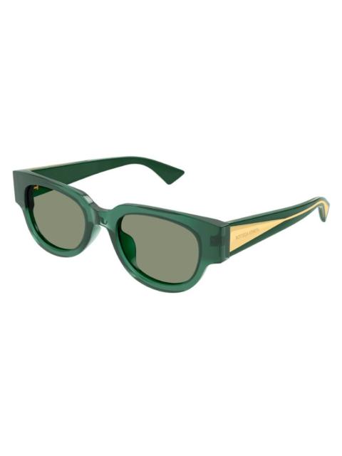 Bottega Veneta Bottega Veneta Green Square Ladies Sunglasses BV1278SA 003 52