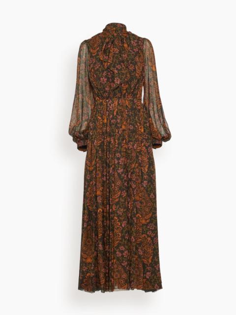 GIAMBATTISTA VALLI Paisley Dress in Brown
