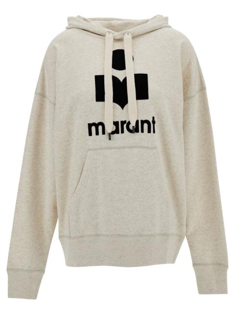 Isabel Marant Etoile Women White Hoodie With Tonal Logo Print In Cotton Blend Woman