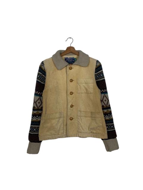 Other Designers Vintage - CUBE SUGAR Work Wear Knit Sleeve Jacket #1812-C20
