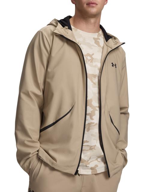 Under Armour Under Armour UA Unstoppable Woven Full Zip Hoodie in City Khaki at Nordstrom