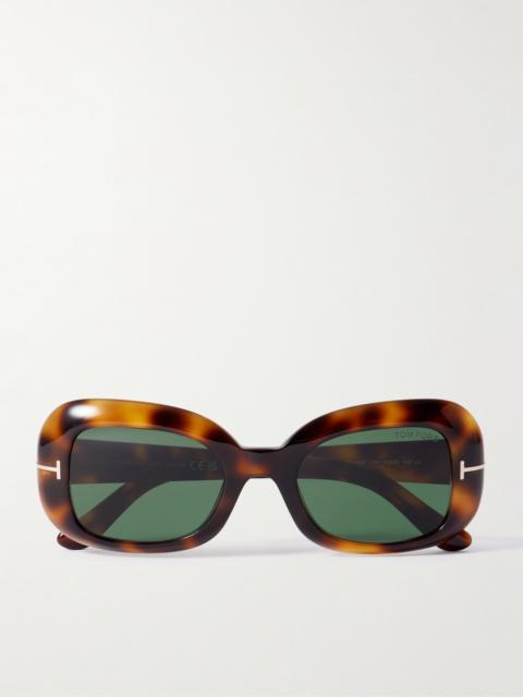 TOM FORD Paloma Square-frame Tortoiseshell Acetate Sunglasses
