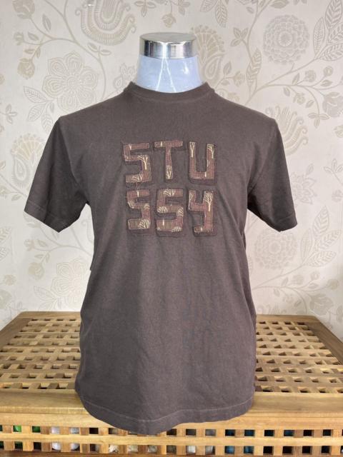 Stüssy Stussy Big Front Logo Brown Tees Made In Australia