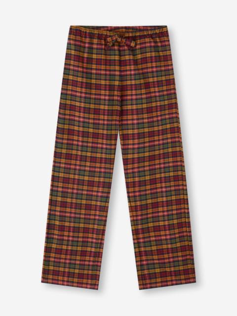 Derek Rose Women's Lounge Pants Kelburn Brushed Cotton Multicolor Check