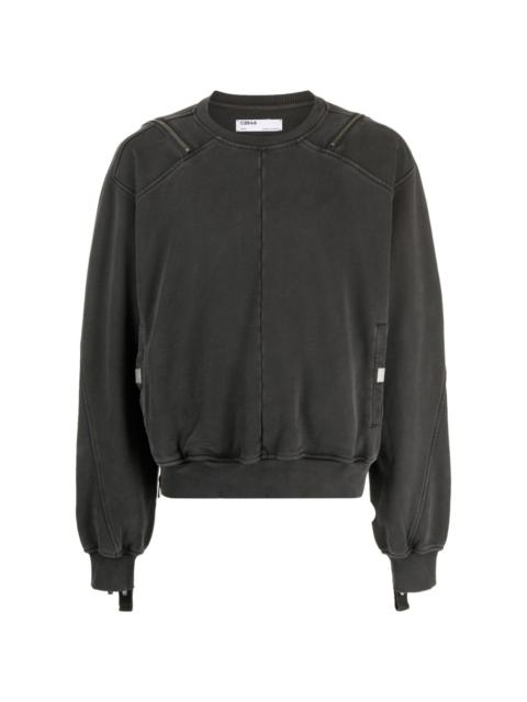 zip-detailed sweatshirt