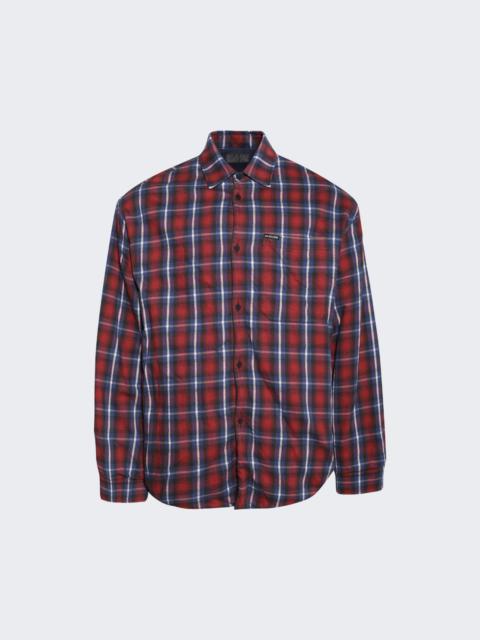 BALENCIAGA Lined Shirt Red And Blue