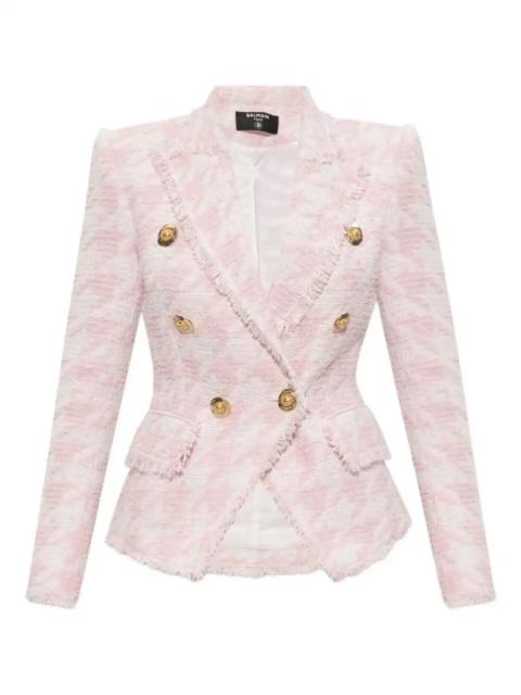 Balmain tweed frayed blazer