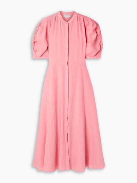 GABRIELA HEARST Arabella pintucked linen maxi dress