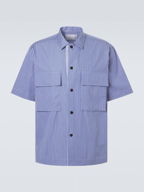 sacai Striped cotton poplin shirt
