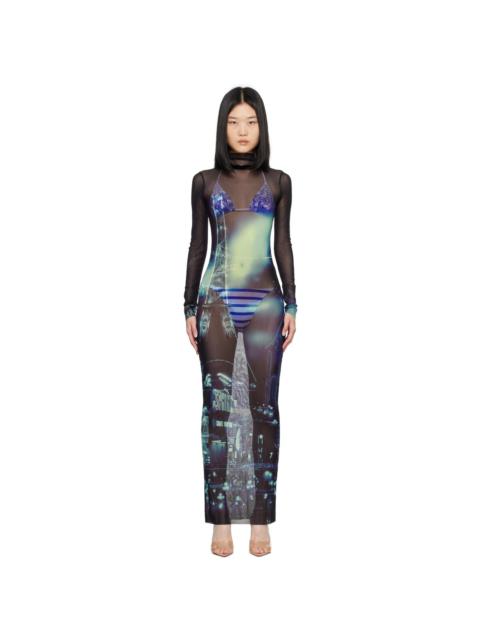 Jean Paul Gaultier Blue 'The Pigalle' Maxi Dress