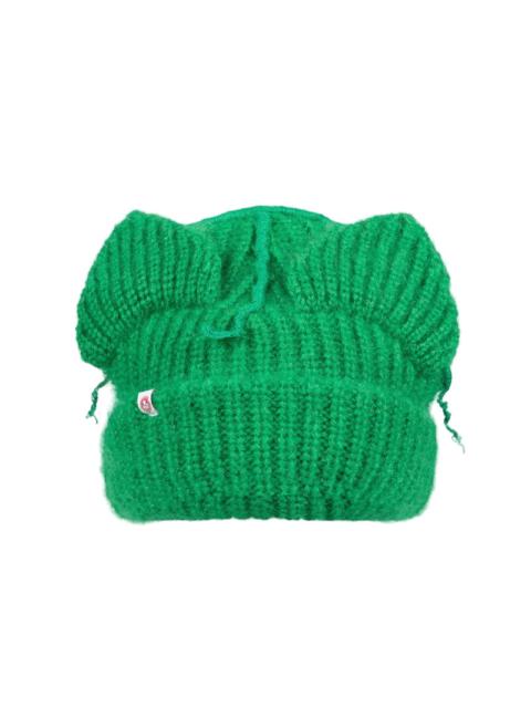 CHARLES JEFFREY LOVERBOY MOHAIR CHUNKY EARS BEANIE (GREEN)