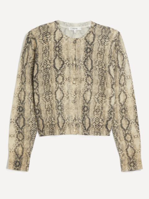 FRAME Cashmere Snake Cardigan