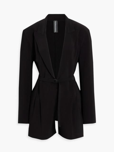 NORMA KAMALI Belted stretch-jersey playsuit
