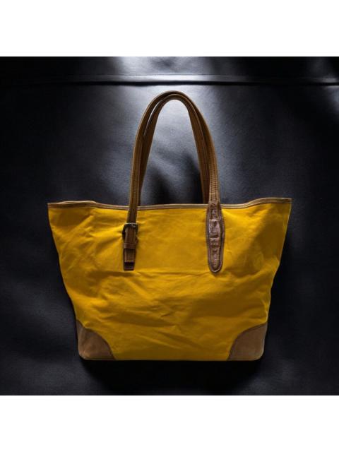 Maison MIHARAYASUHIRO MIHARAYASUHIRO FABRIC AND LEATHER TOTE BAG