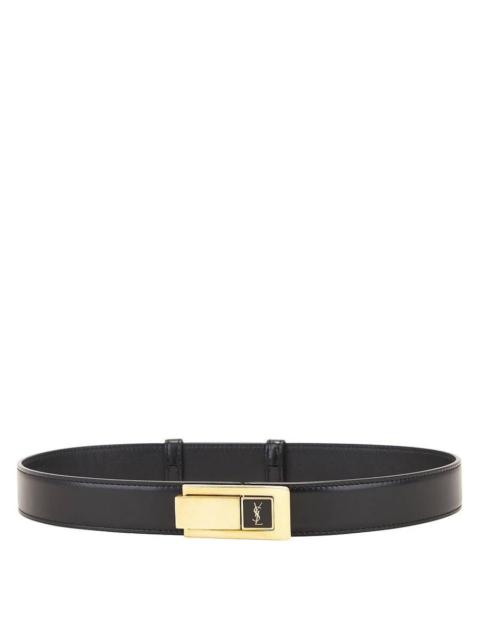 SAINT LAURENT Saint Laurent Charniere Buckle Belt In Smooth Leather
